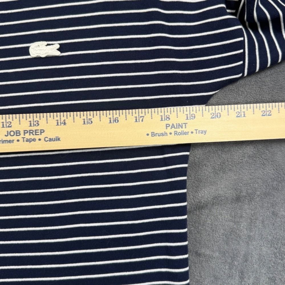 Lacoste dress navy blue white stripe long sleeve EU 34 US 2 XS boatneck - Picture 9 of 14